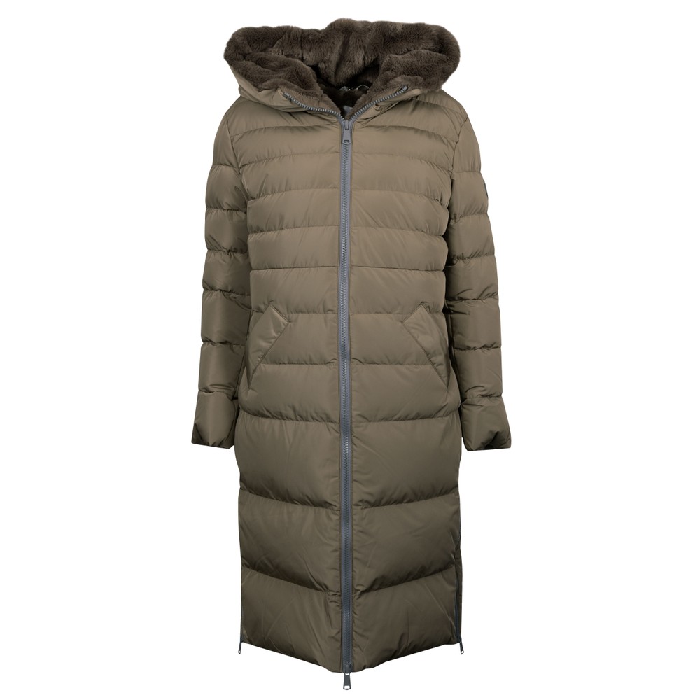 Rino & Pelle Long Padded Coat With Fur