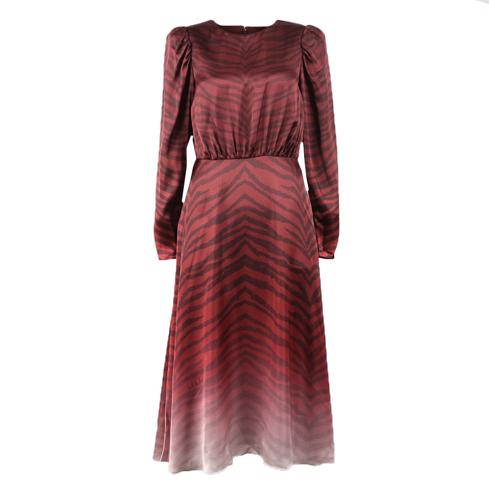 Ted Baker Banarni Zebra Puff Sleeve Midi Dress