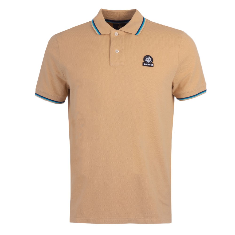 Sandbanks Tipped Badge Logo Polo Shirt