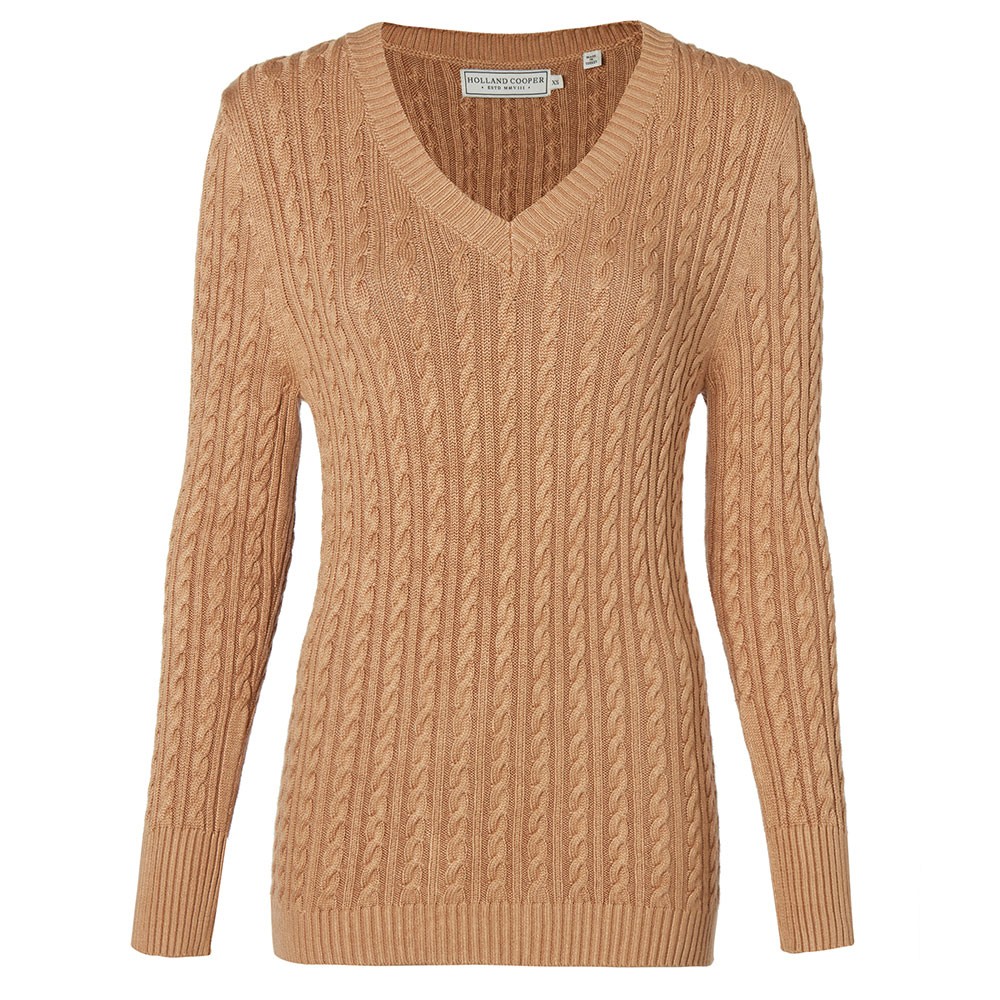 Holland Cooper Seattle Cable V Neck Jumper