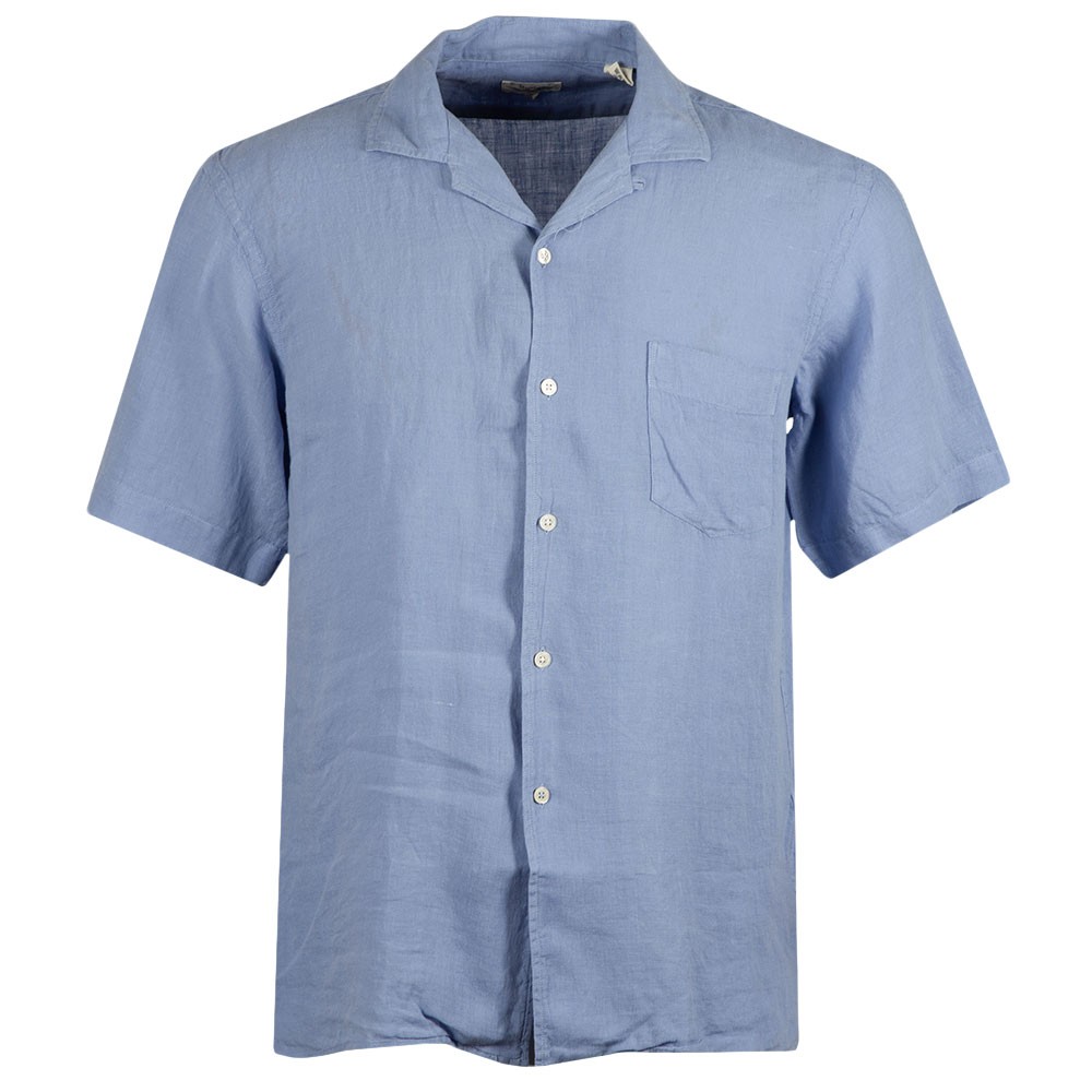 Hartford Palm MC Pat Linen Short Sleeve Shirt