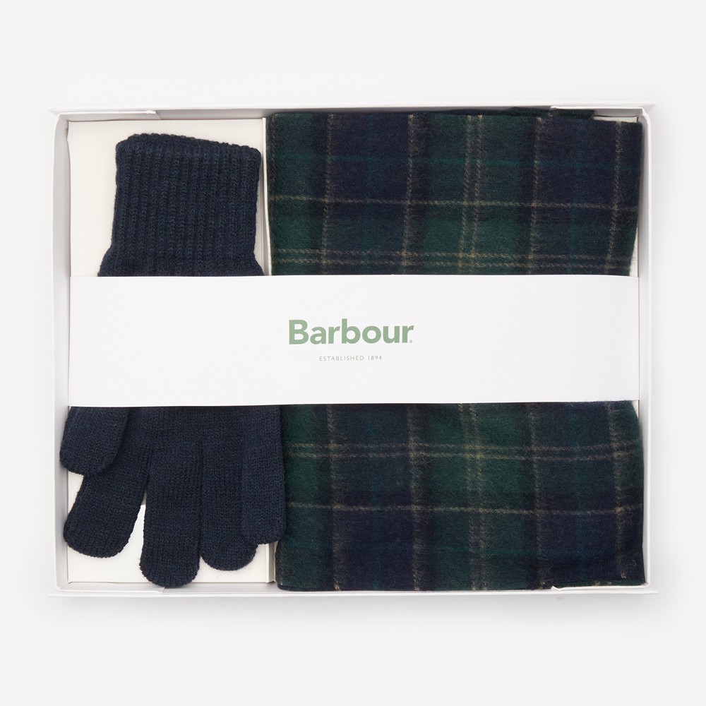 Barbour Lifestyle Tartan Scarf & Glove Gift Set