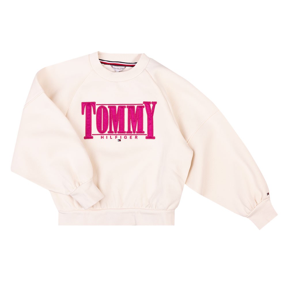 Tommy Hilfiger Kids Sateen Logo Crew Sweatshirt