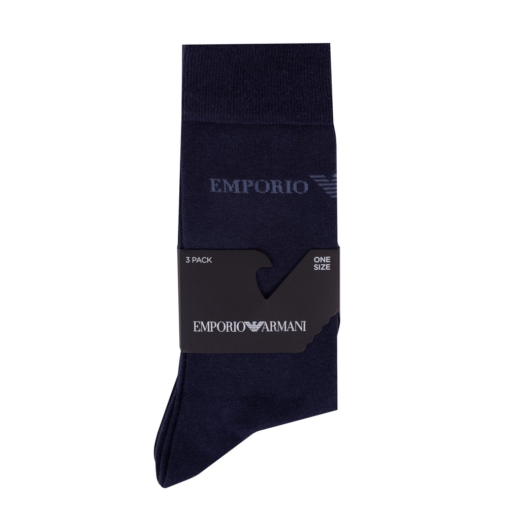 Emporio Armani 3 Pack Logo Sock