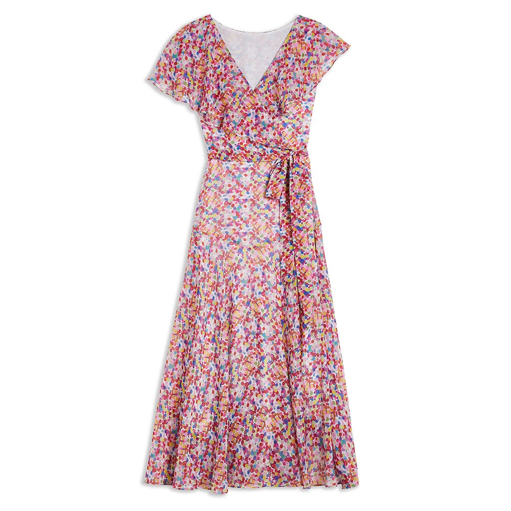 Ted Baker Priiyah Midi Belted Tea Dress With Ruffles