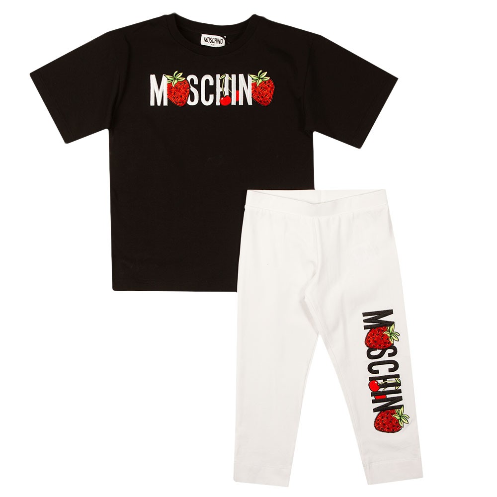 Moschino Stud Strawberry T Shirt & Legging Set