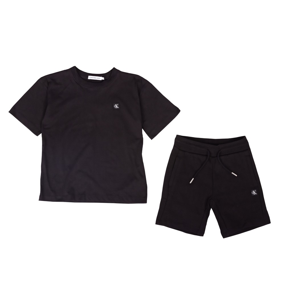 Calvin Klein Jeans Mono Mini Badge T Shirt & Short Set