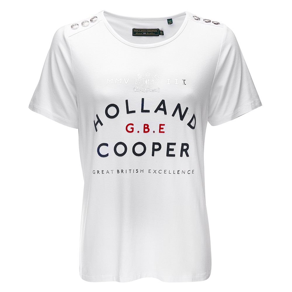 Holland Cooper GBE Flock Logo T Shirt