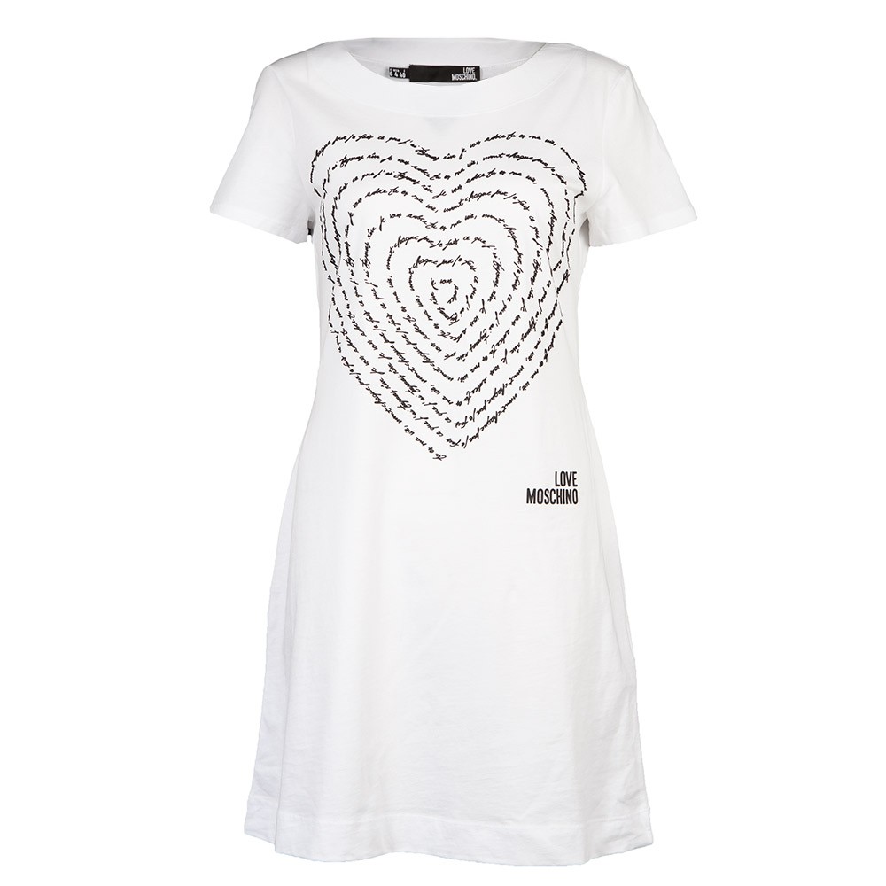 Love Moschino Text Heart T Shirt Dress