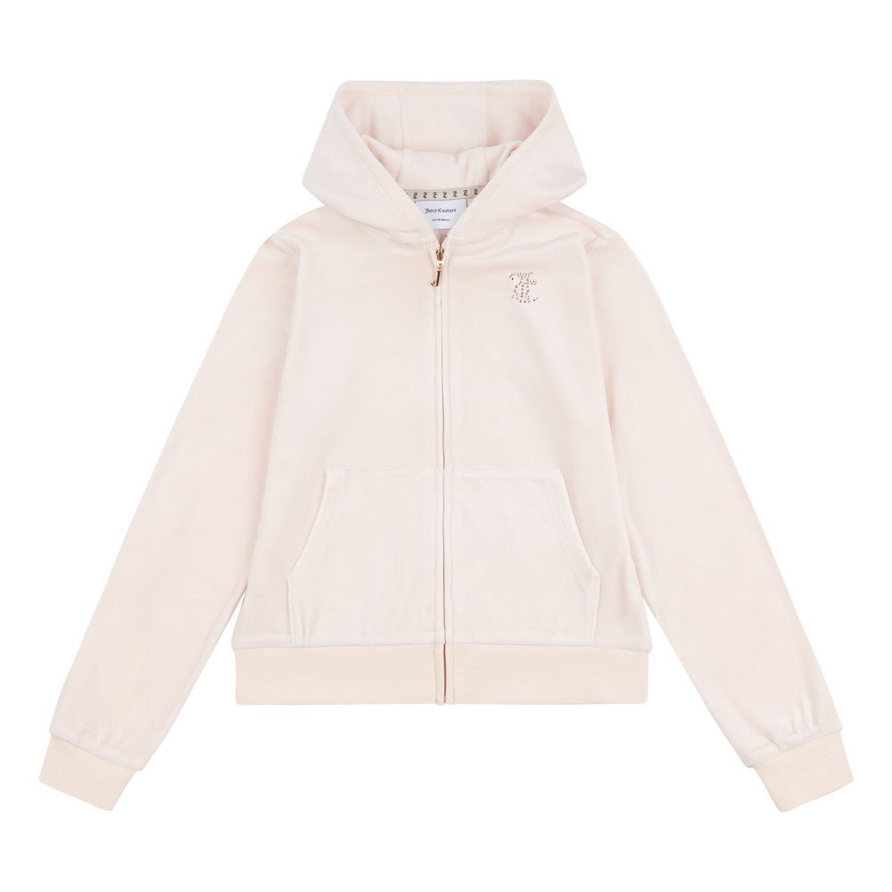 Juicy Couture Full Zip Diamante Velour Hoody