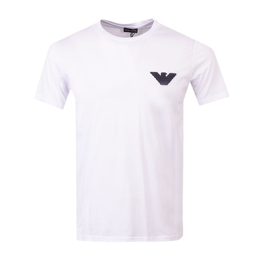 Emporio Armani Flock Logo Stretch T Shirt