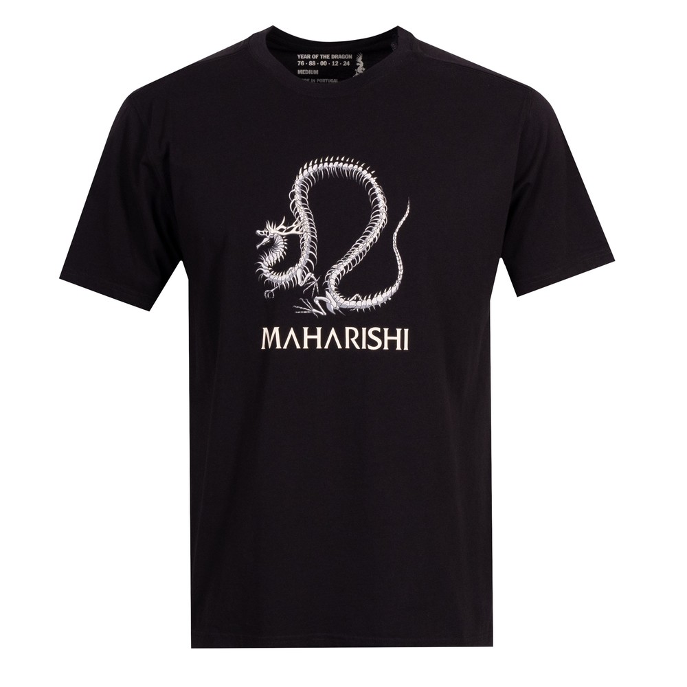 Maharishi Skeletal Dragon Print T Shirt