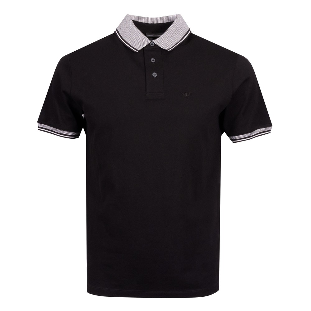 Emporio Armani Textured Collar Polo Shirt