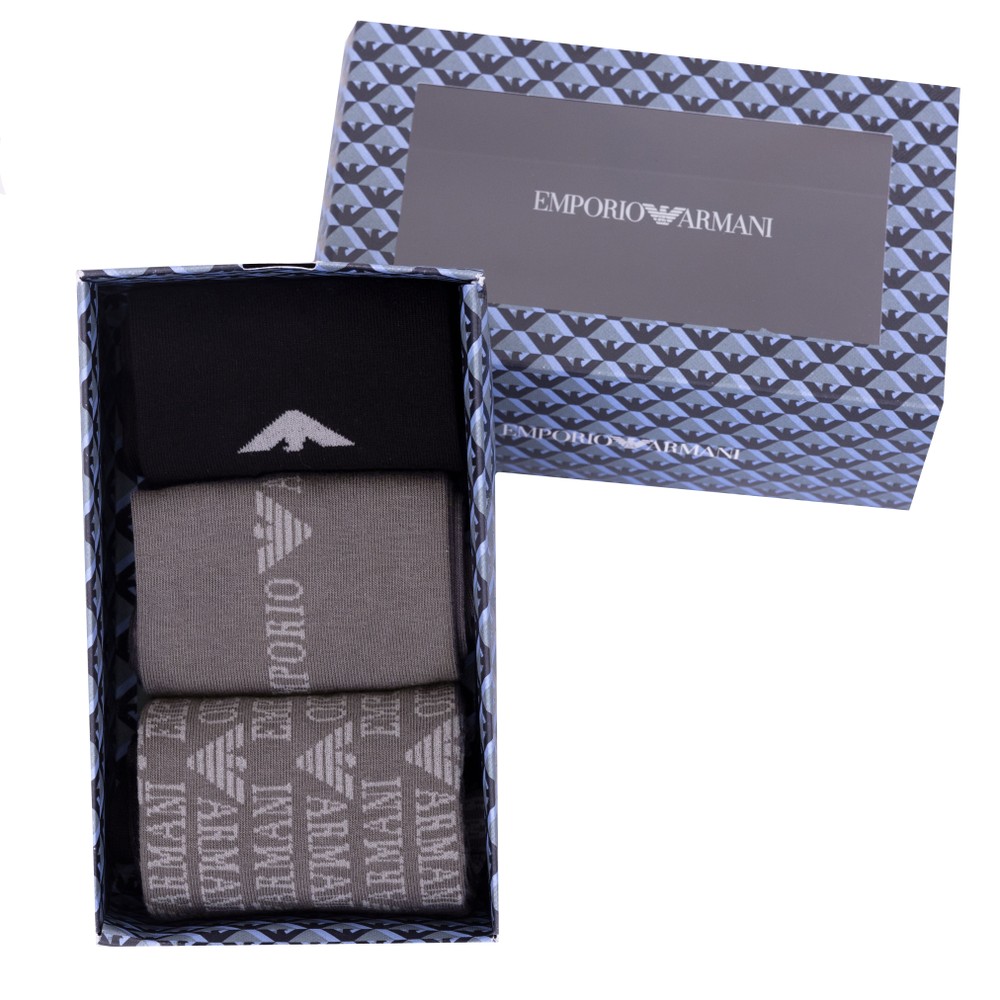 Emporio Armani 3 Pack Logo Socks