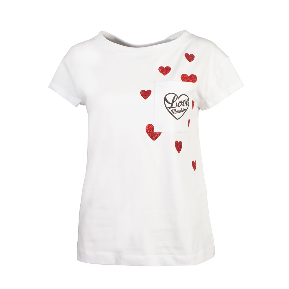 Love Moschino Pocket Multi Heart T-Shirt