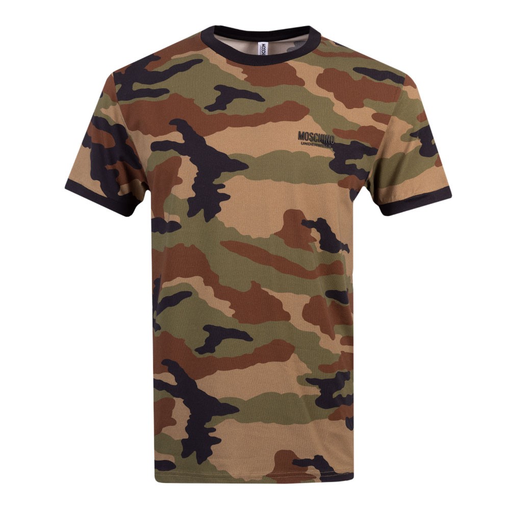 Moschino Chest Logo Camo T Shirt