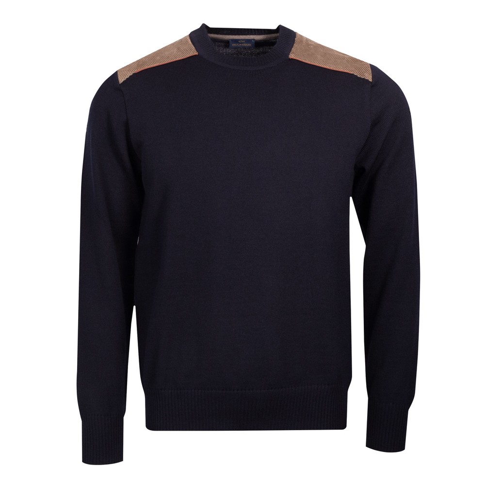 Paul & Shark Cord Shoulder Knitted Crew Jumper