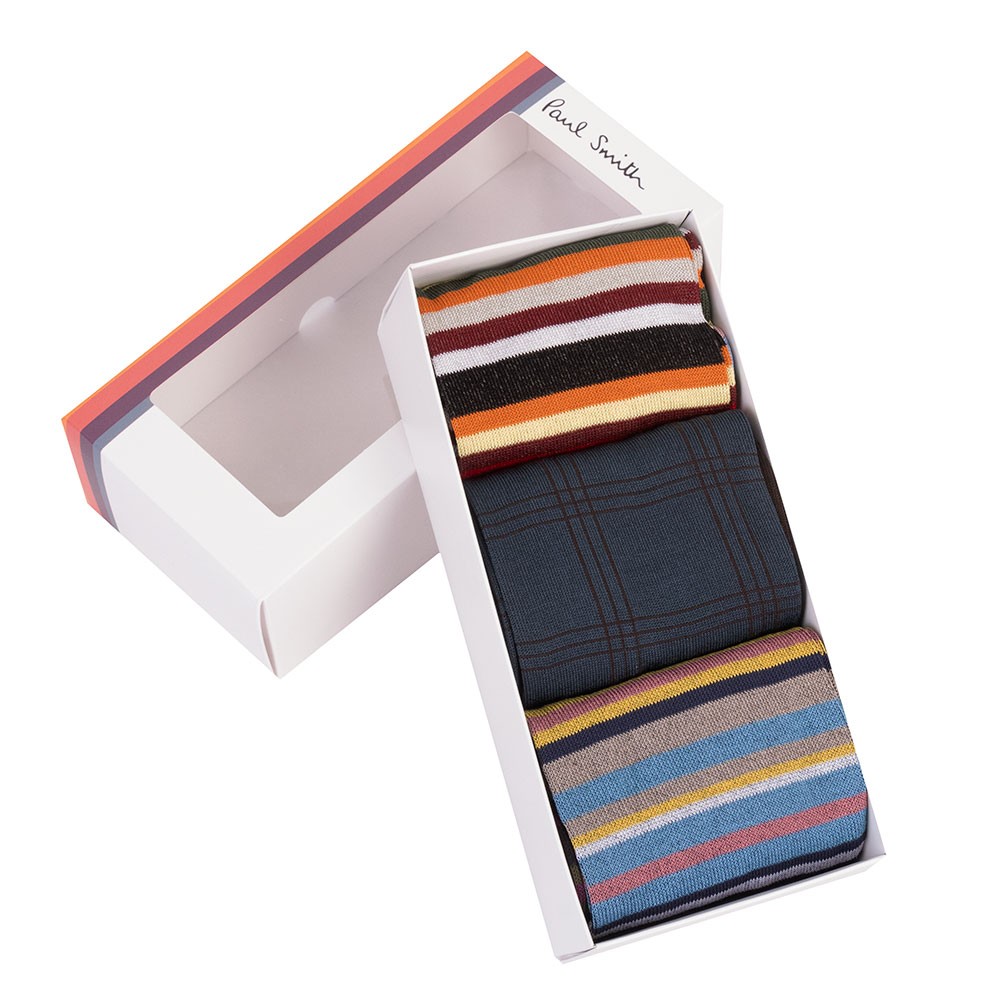 Paul Smith Mixed Stripe 3 Pack Socks