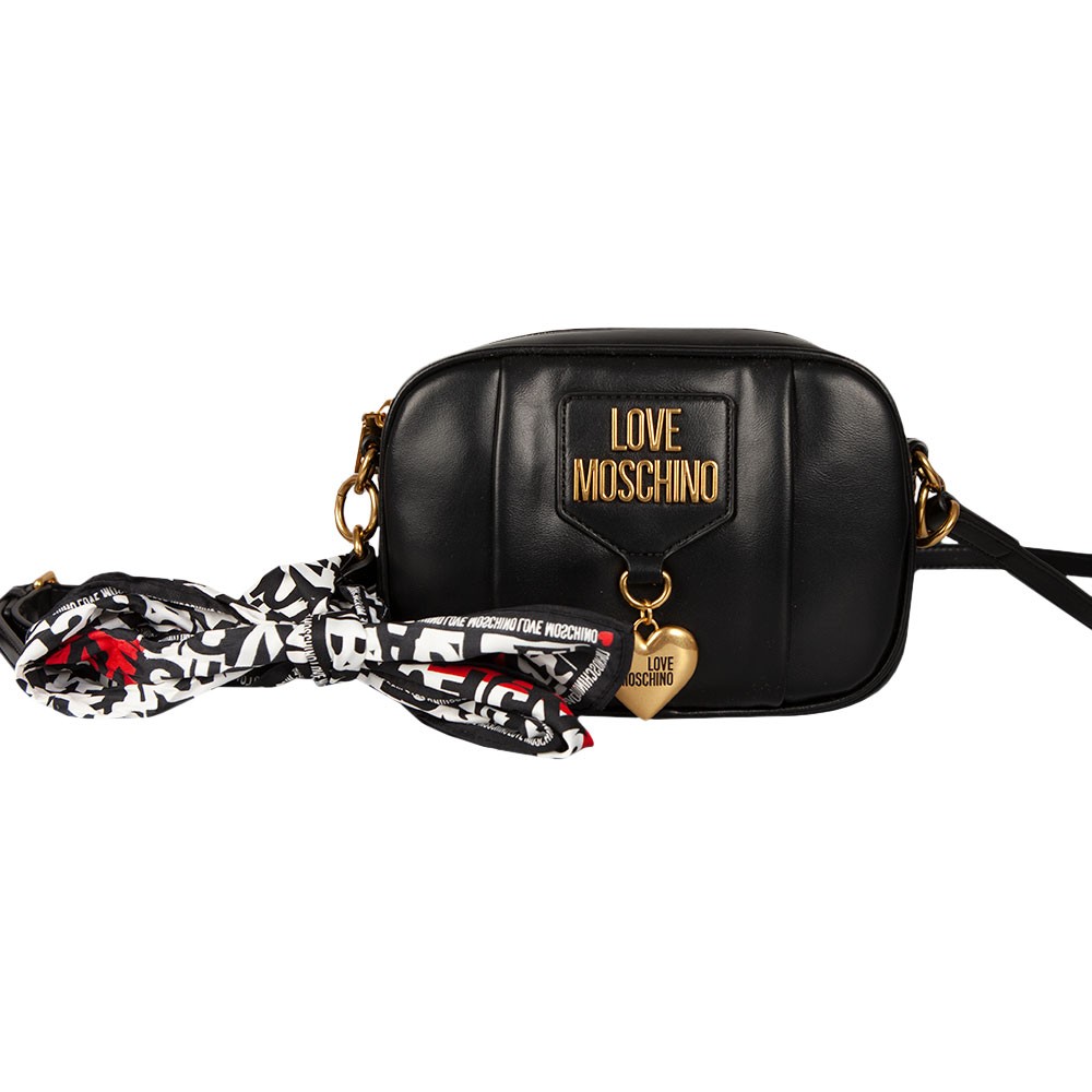 Love Moschino Small Metallic Embossed Logo Bag