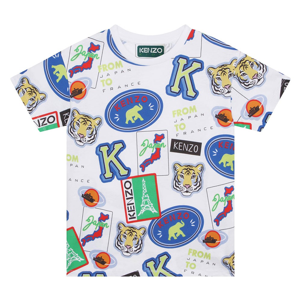 Kenzo Kids Travel Logo T Shirt