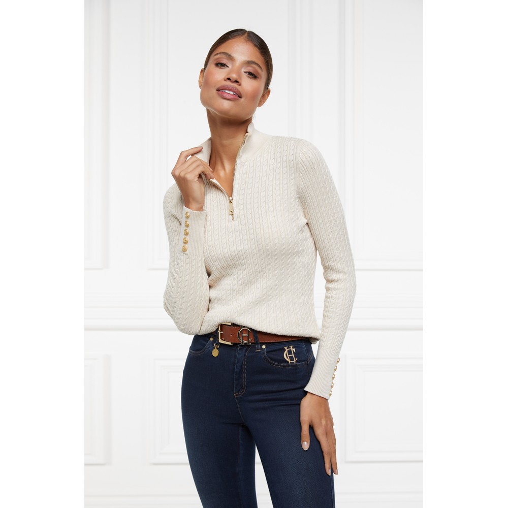 Holland Cooper Ava Half Zip Knit Jumper