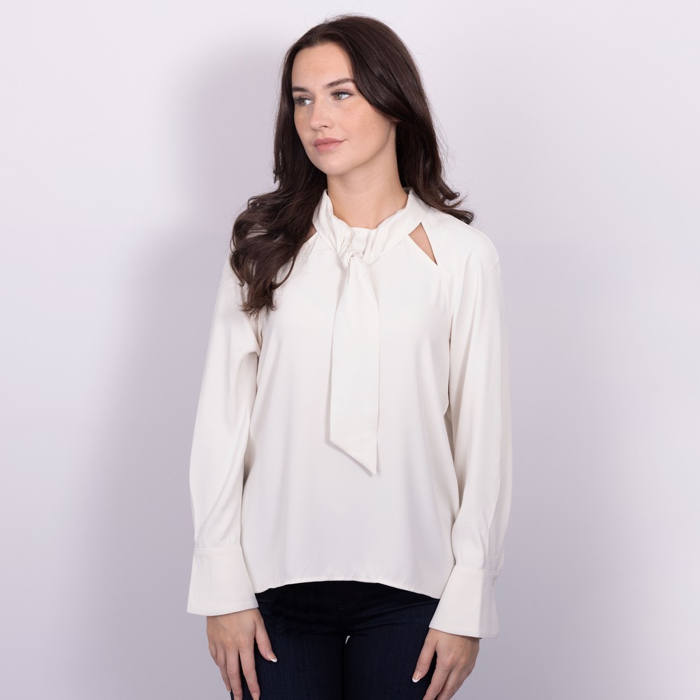 French Connection Carmen Crepe Tie Blouse