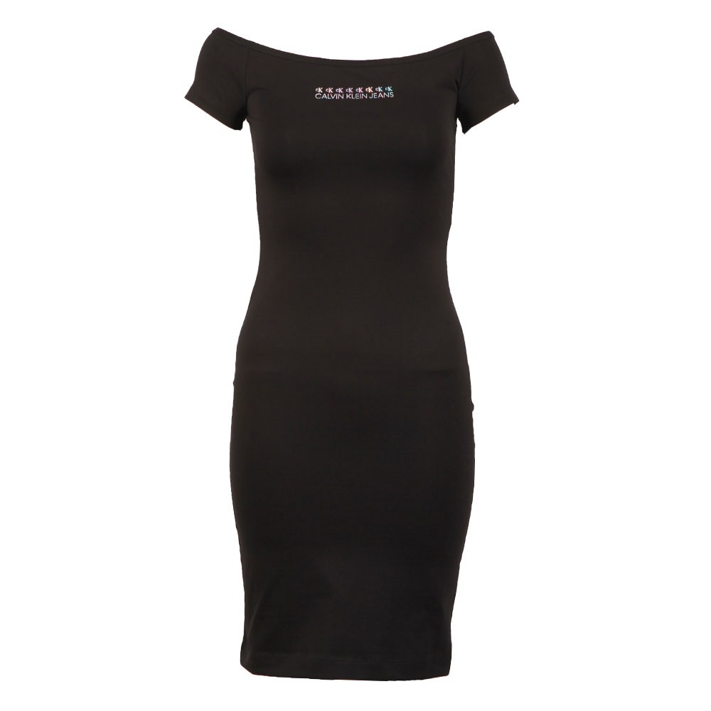 Calvin Klein Jeans Shine Logo Bardot Dress