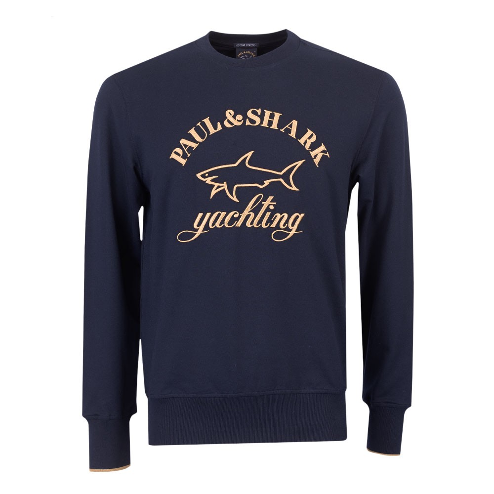 Paul & Shark Crew Neck Sweatshirt Embroidered Logo