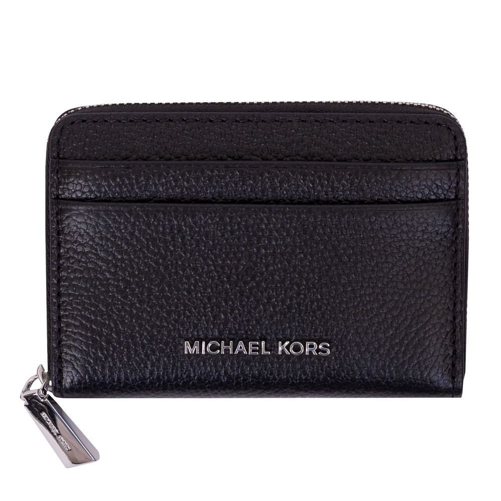 Michael Kors Jet Set Small Pebbled Leather Zip Around Card Case