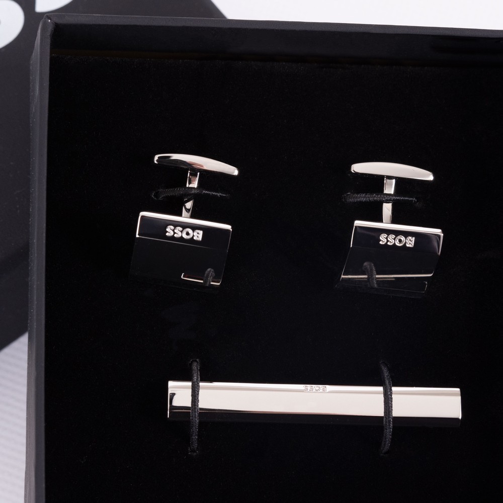 BOSS Cufflink & Tie Pin Set