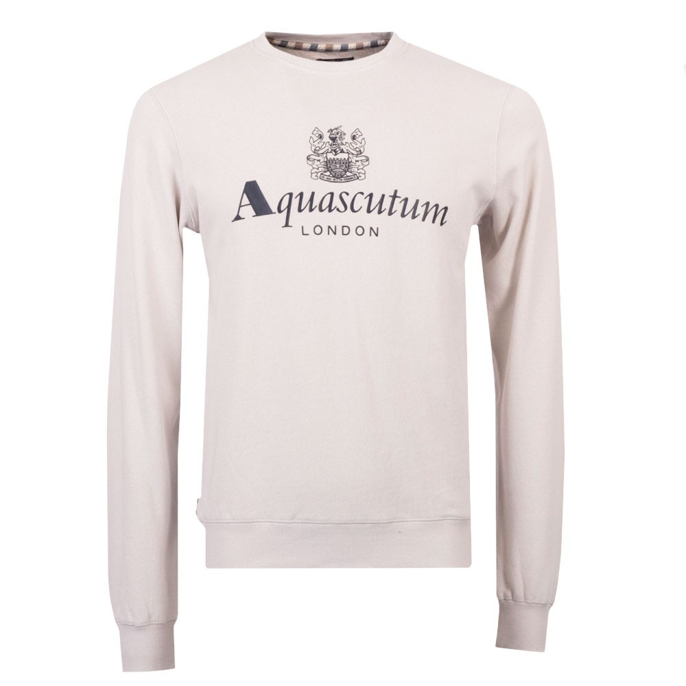 Aquascutum Active Big Logo Fleece Crew Sweatshirt