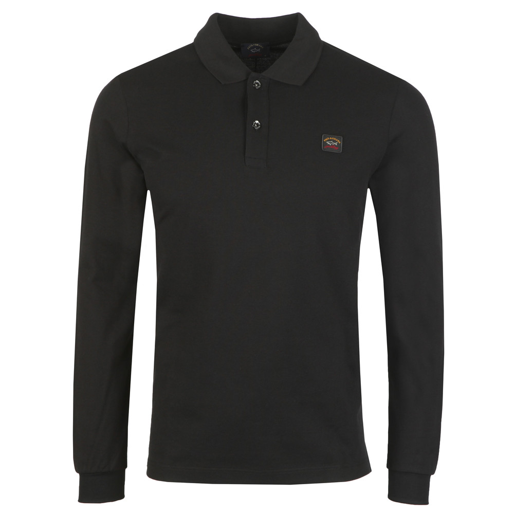 Paul & Shark Chest Badge Long Sleeve Polo Shirt