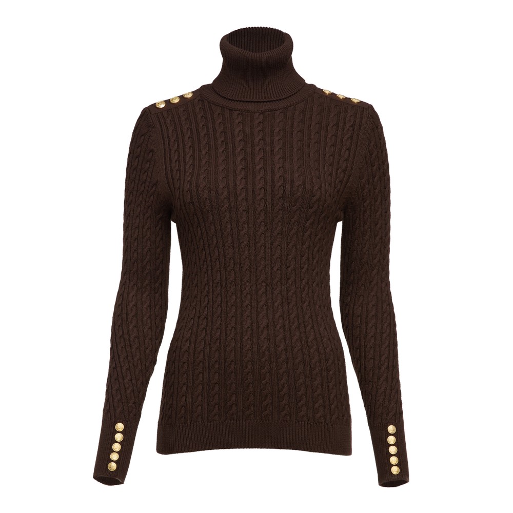 Holland Cooper Seattle Cable Roll Neck Knit