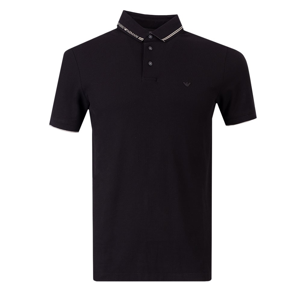 Emporio Armani Tipped Collar Logo Polo Shirt