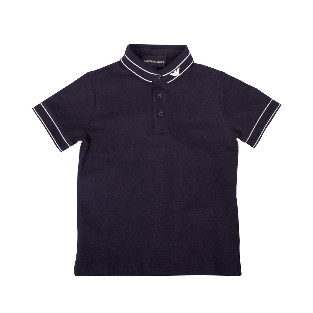 Emporio Armani 3D4FM4 Small Collar Logo Polo Shirt