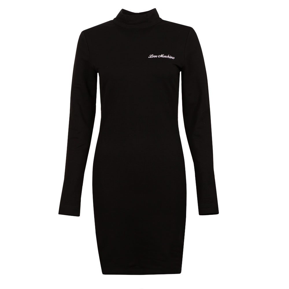 Love Moschino High Neck Sweatshirt Dress