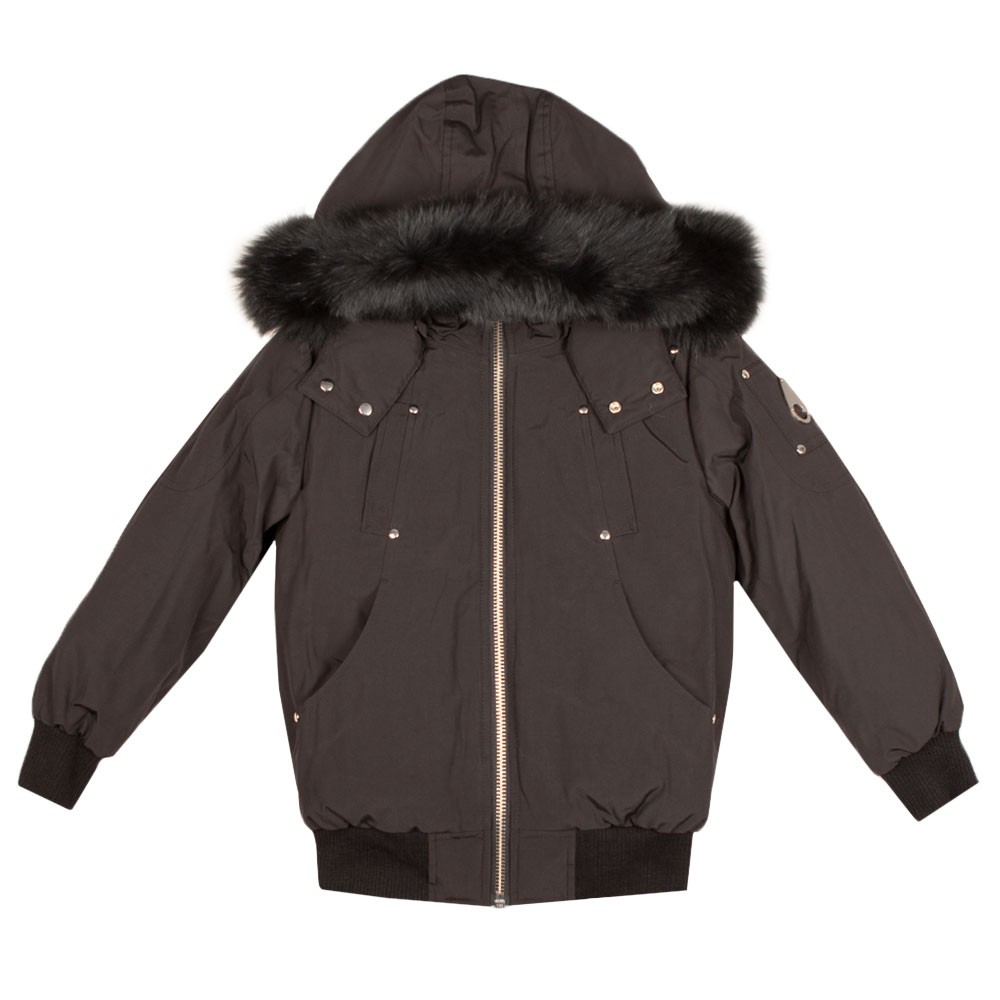 Moose Knuckles Kids Silver Badge Bomber