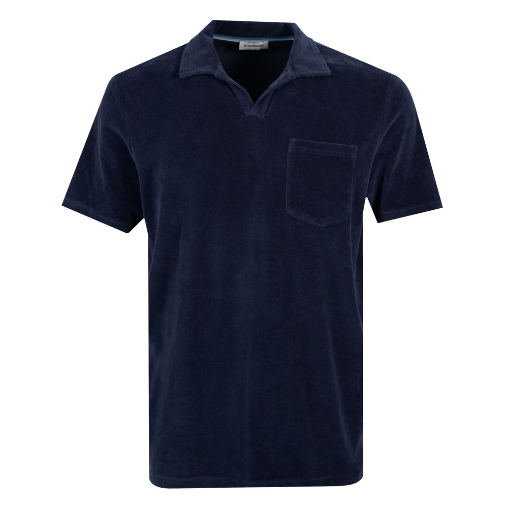 Sandbanks Revere Collar Toweling Polo Shirt