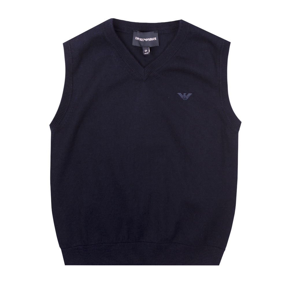 Emporio Armani Small Logo Knitted V Neck Jumper