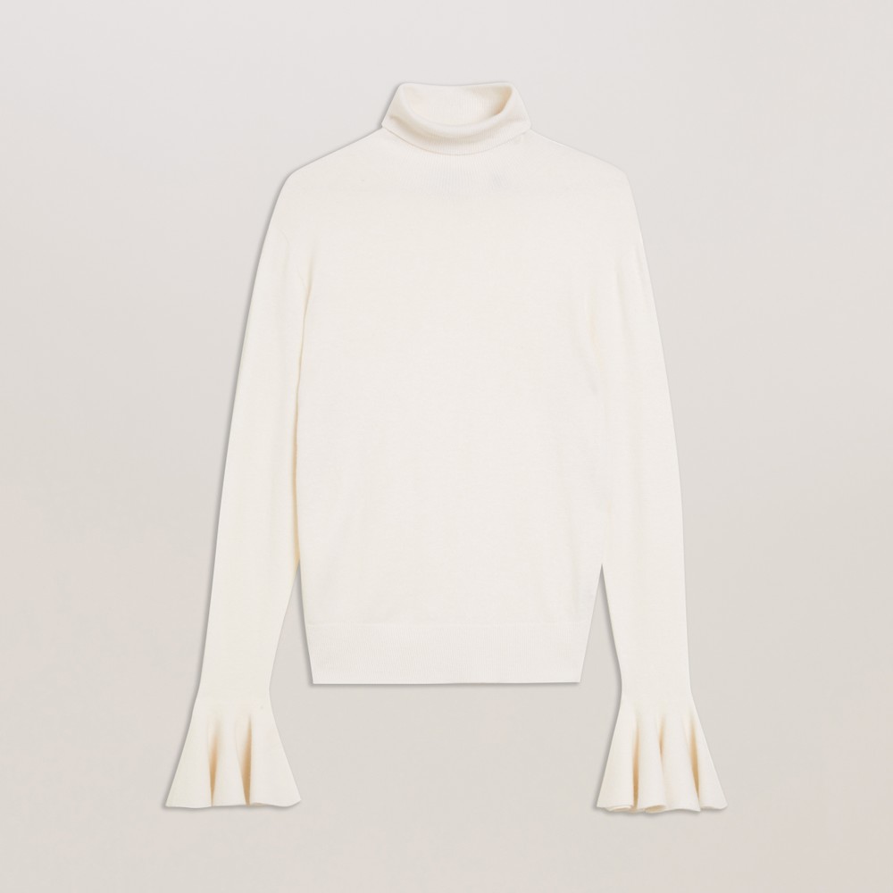 Ted Baker Tamsenn Roll Neck Fluted Sleeve Sweater