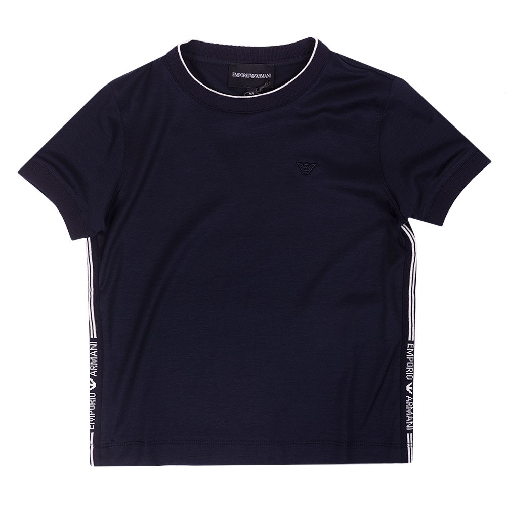 Emporio Armani Small Logo Tipped Neck T Shirt