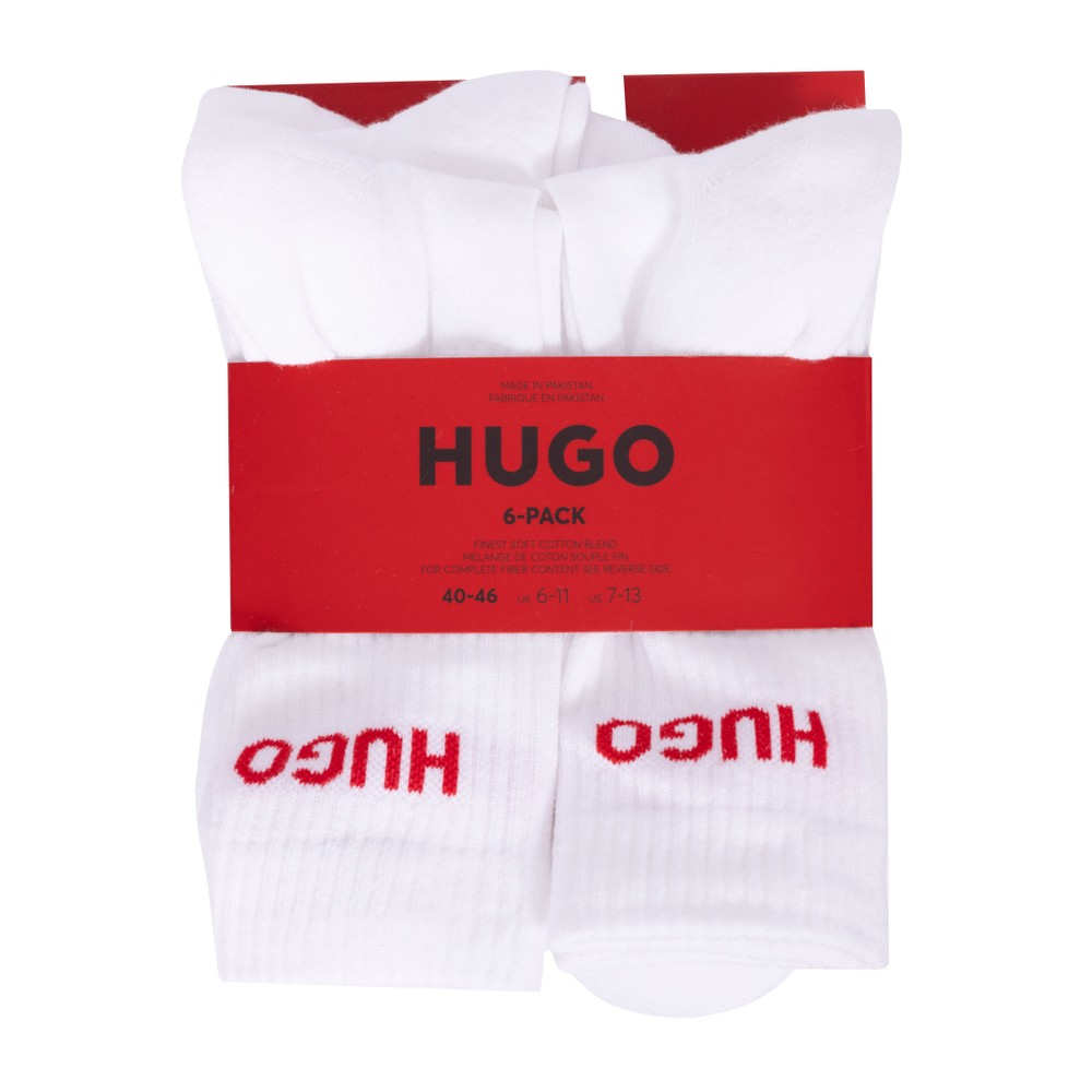 Hugo 6 Pack Rib Logo Sock