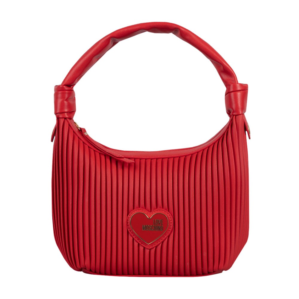 Love Moschino Heart Logo Pleated Shoulder Bag