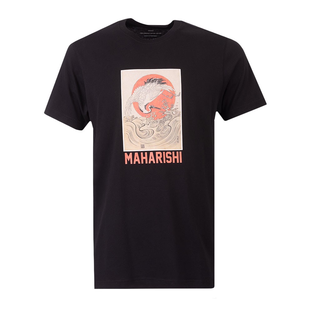 Maharishi Water Peace Crane Woodblock Print T Shirt