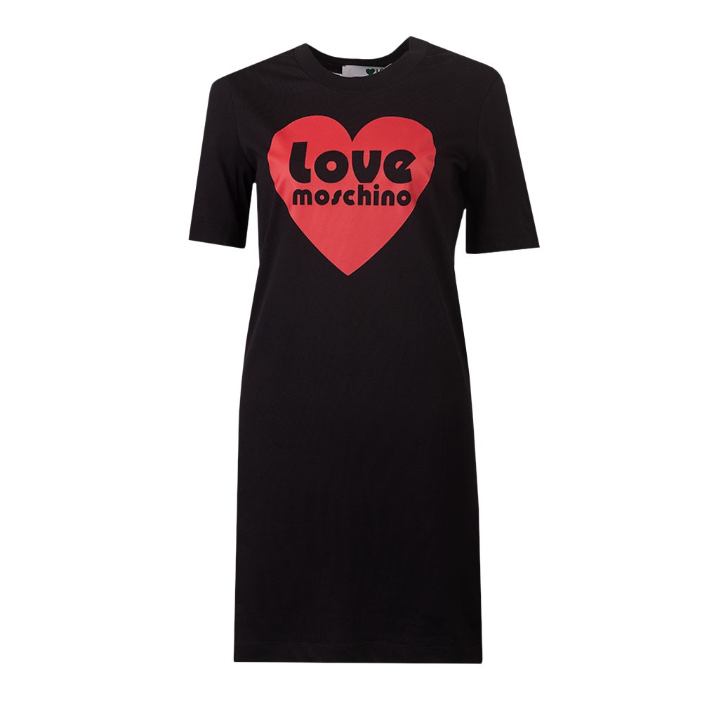 Love Moschino Large Bold Heart T Shirt Dress