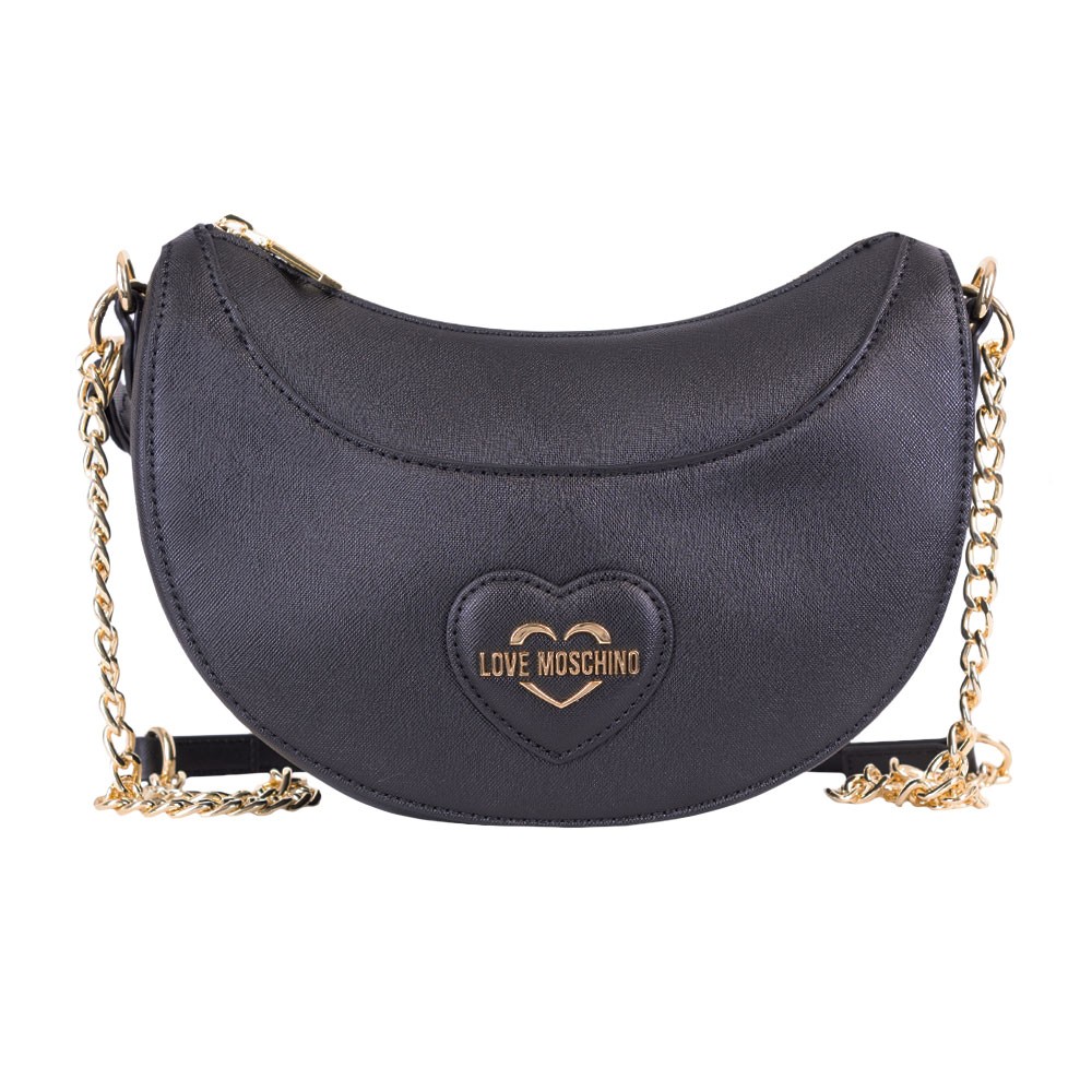 Love Moschino Saffiano Metal Heart Bag