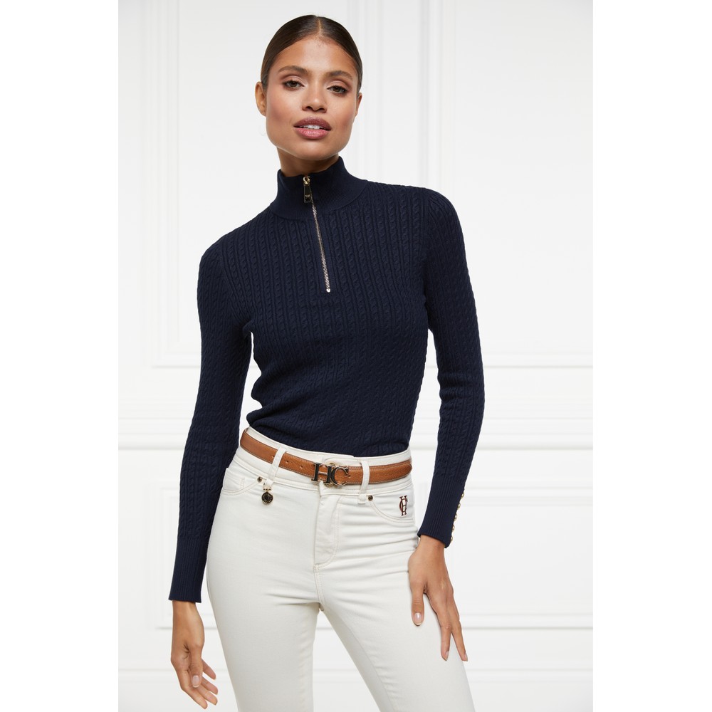 Holland Cooper Ava Half Zip Knit Jumper