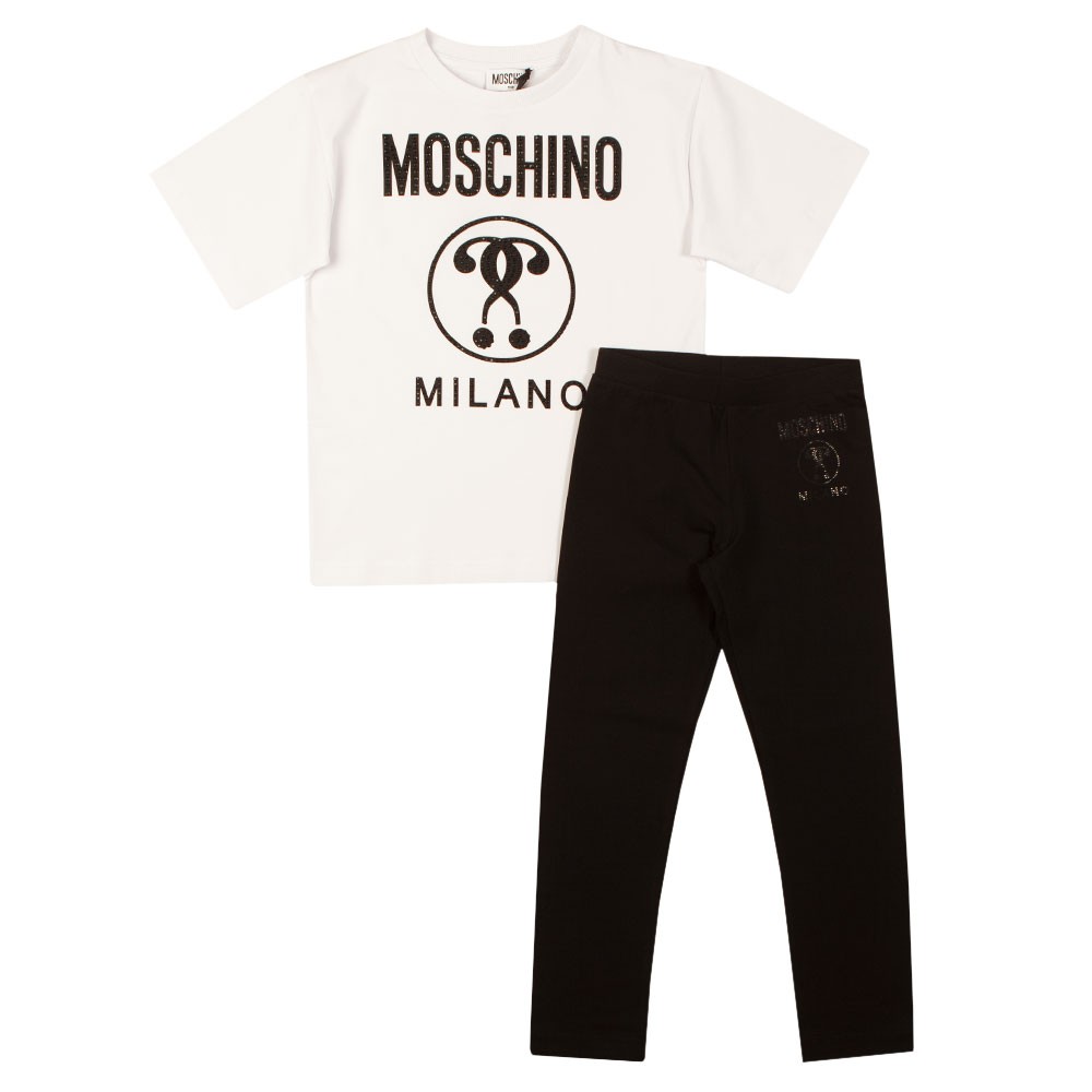 Moschino Stud Logo T Shirt & Legging Set