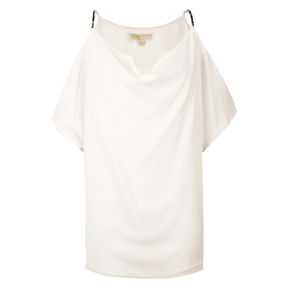 Michael Kors Cowl Shoulder Embellished Strap Top