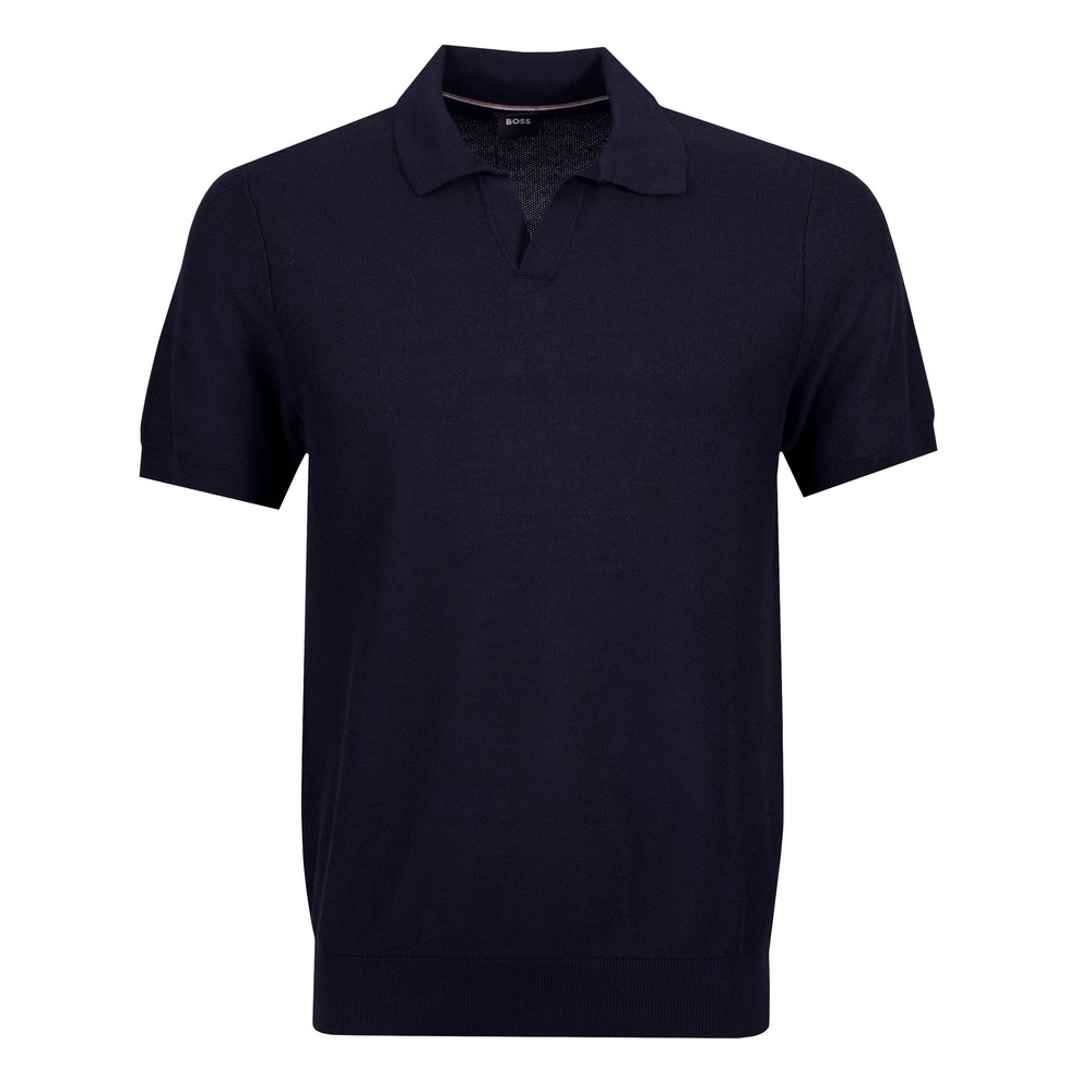 BOSS Formal Tempio Knitted Cotton Polo Shirt